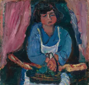 La Servante En Bleu by Chaim Soutine Oil Painting