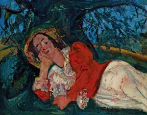 La sieste by Chaim Soutine Oil Painting