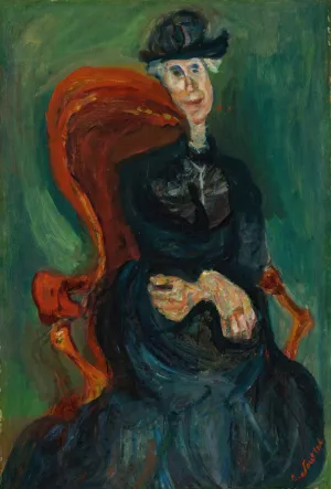 La Vieille Dame Assise by Chaim Soutine Oil Painting