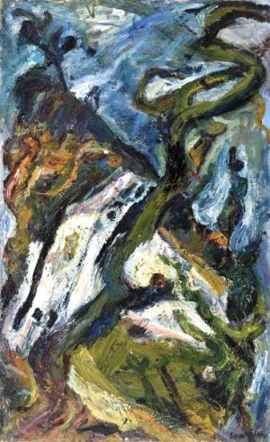 Landscape of Gourdon  Oil painting by Chaim Soutine