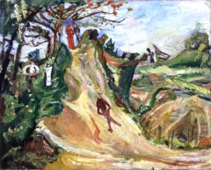 Landscape with Figure  painting by Chaim Soutine