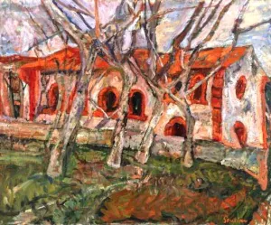 Red Church painting by Chaim Soutine