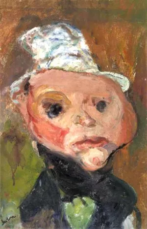 The White Hat by Chaim Soutine - Oil Painting Reproduction