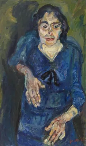 Woman in Blue by Chaim Soutine - Oil Painting Reproduction