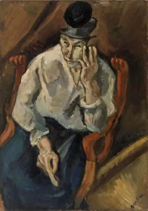 Woman Seated in Armchai by Chaim Soutine Oil Painting