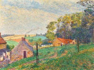 Landscape With Cottages by Spencer Frederick Gore Oil Painting