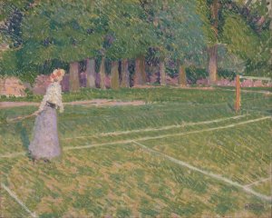 Tennis at Hertingfordbury by Spencer Frederick Gore Oil Painting