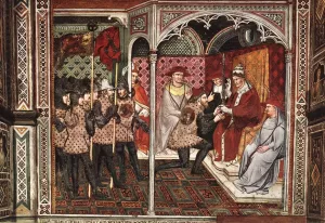 Pope Alexander III Receives an Ambassador by Spinello Aretino Oil Painting