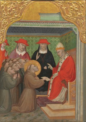 Saint Francis before the Pope by Spinello Aretino Oil Painting