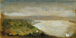 View of the Hudson River from the Catskills by Stanford White Oil Painting