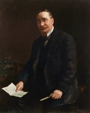 Portrait of F. Dudley Docker by Stanhope Alexander Forbes Oil Painting