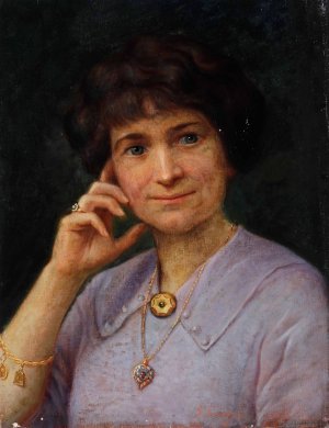 Ritratto di donna by Stanislao Ferrazzi Oil Painting