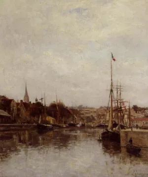 Caen, The Dock of Saint-Pierre by Stanislas Lepine - Oil Painting Reproduction