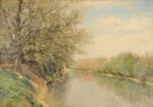 La Marne a Charenton Oil painting by Stanislas Lepine