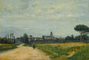 Le Village D'ouistreham by Stanislas Lepine Oil Painting
