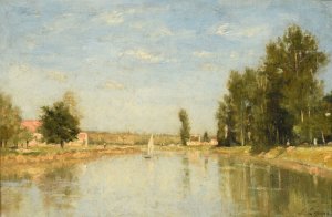 Les Bords de la Marne by Stanislas Lepine Oil Painting