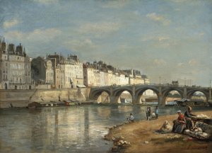 Pont de la Tournelle Oil painting by Stanislas Lepine
