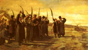 Polish Insurrectionists of the 1863 Rebellion by Stanislaus Von Chlebowski - Oil Painting Reproduction