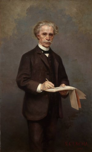 Portrait of Maksymilian Cercha by Stanislaw Cercha Oil Painting