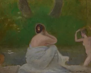 In the Park by Stanislaw Debicki Oil Painting