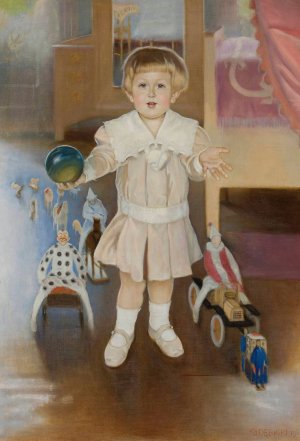 Portrait of Adam Gubrynowicz by Stanislaw Debicki Oil Painting
