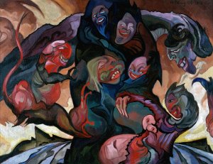 After-Image of the Sun by Stanislaw Ignacy Witkiewicz Oil Painting