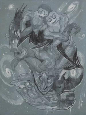 Castor and Pollux by Stanislaw Ignacy Witkiewicz Oil Painting