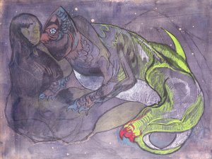 Chameleo, from the Series; 'Astronomical Compositions' by Stanislaw Ignacy Witkiewicz Oil Painting