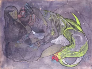 Chameleo, from the Series; 'Astronomical Compositions' by Stanislaw Ignacy Witkiewicz Oil Painting