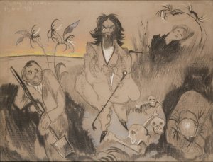 Gravedigger's Monologue by Stanislaw Ignacy Witkiewicz Oil Painting