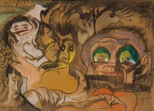 Kompozycja Zielone oko by Stanislaw Ignacy Witkiewicz Oil Painting