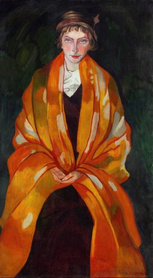 Portrait of Eugenia Dunin-Borkowska by Stanislaw Ignacy Witkiewicz Oil Painting