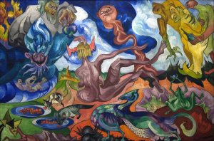 Tworzenie Swiata by Stanislaw Ignacy Witkiewicz Oil Painting
