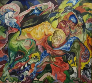 Walka by Stanislaw Ignacy Witkiewicz Oil Painting