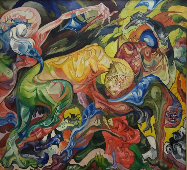 Walka  by Stanislaw Ignacy Witkiewicz - Hand-Painted Oil Painting Reproduction