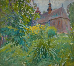 Church Silence by Stanislaw Kamocki Oil Painting