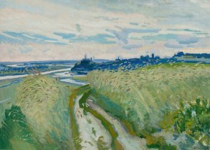 Landscape with a road by Stanislaw Kamocki Oil Painting