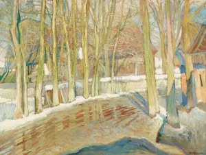 Thaw Oil painting by Stanislaw Kamocki