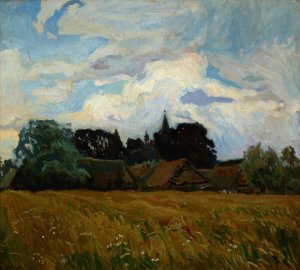 Theme from Radziszow by Stanislaw Kamocki Oil Painting