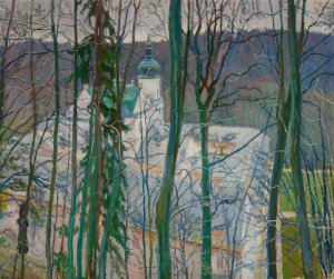 View over the Monastery in Czerna by Stanislaw Kamocki Oil Painting