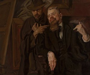 Discussion by Stanislaw Lentz Oil Painting