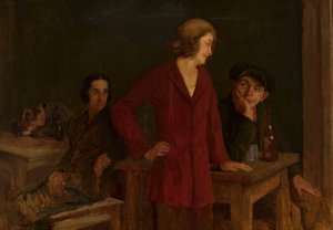 In a Tavern by Stanislaw Lentz Oil Painting