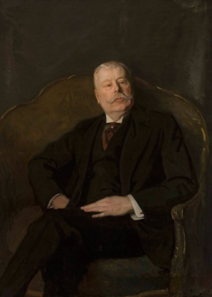 Portrait of Czeslaw Hornowski  by Stanislaw Lentz - Hand-Painted Oil Painting Reproduction