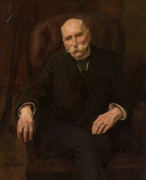 Portrait of Jan Zembrzuski by Stanislaw Lentz - Hand-Painted Oil Painting Reproduction