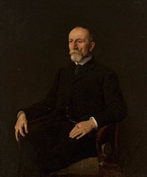 Portrait of Wladyslaw Boguslawski by Stanislaw Lentz Oil Painting