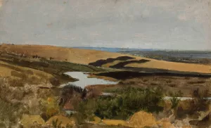 Landscape from Ukraine by Stanislaw Maslowski Oil Painting