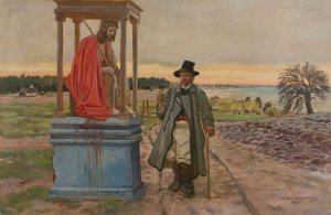 Merciful Christ by Stanislaw Maslowski Oil Painting