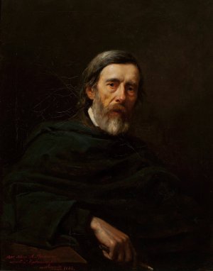 Portrait of Aleksander Stankiewicz, painter by Stanislaw Rostworowski Oil Painting