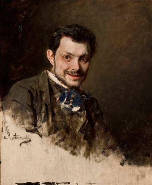 Portrait of Waclaw Szymanowski by Stanislaw Rostworowski - Hand-Painted Oil Painting Reproduction