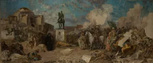 Entry of Sultan Mehmed II in Constantinople by Stanislaw Von Chlebowski Oil Painting